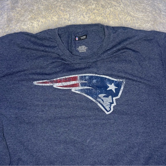 NFL Team apparel patriots logo tshirt size XL heathered blue - Picture 3 of 5